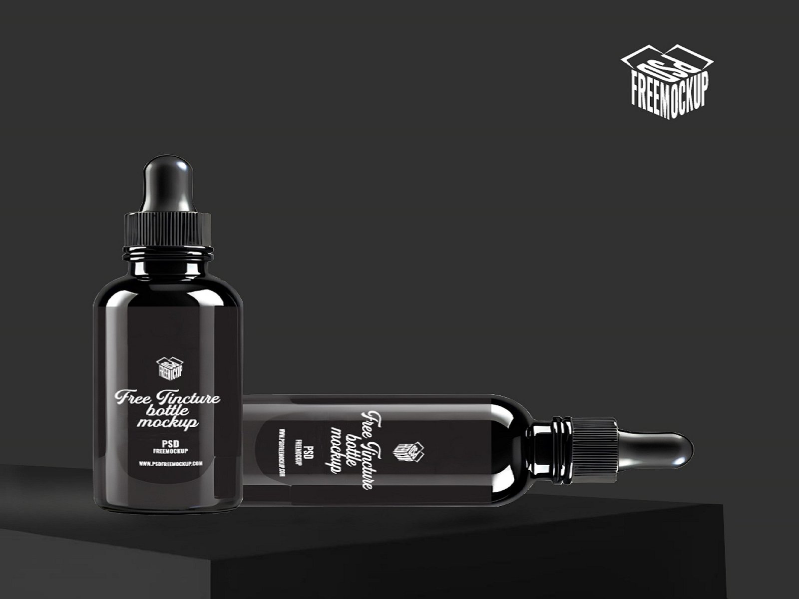 Free Tincture Bottle Mockup