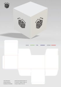 box mockup with dieline