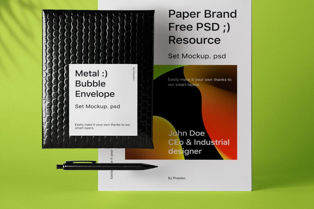 Envelope and Branding Paper Mockup