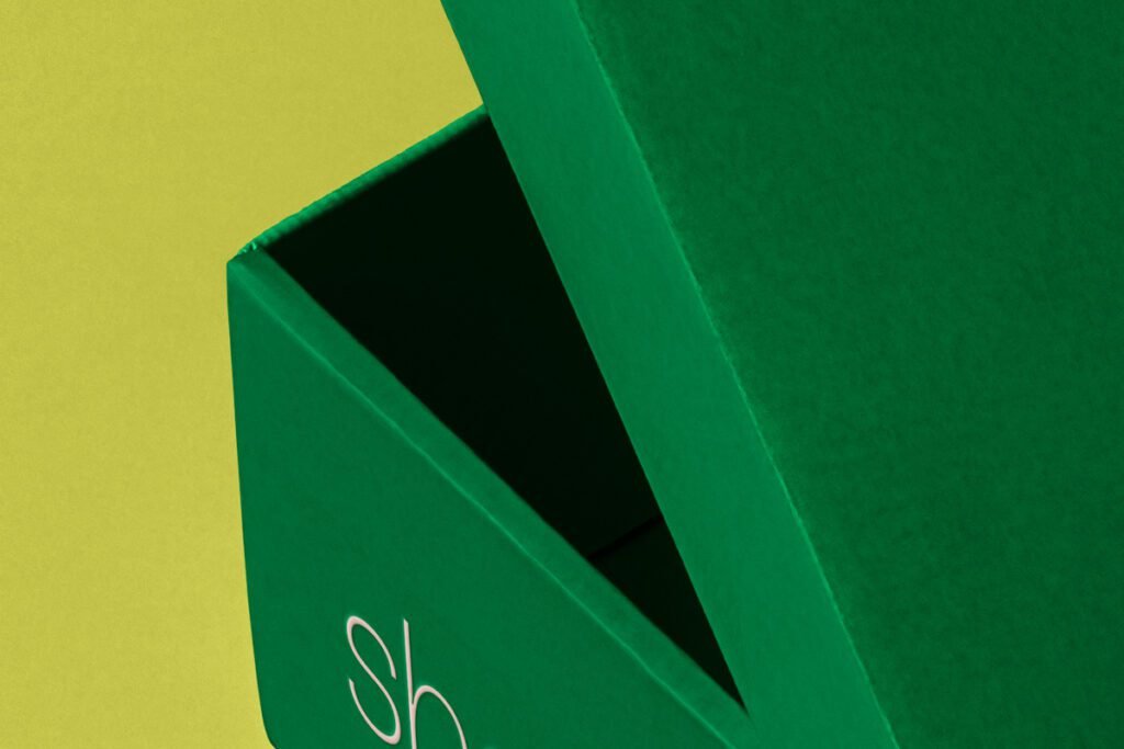 Dynamic Footwear Packaging Presentation - Green Box Detail