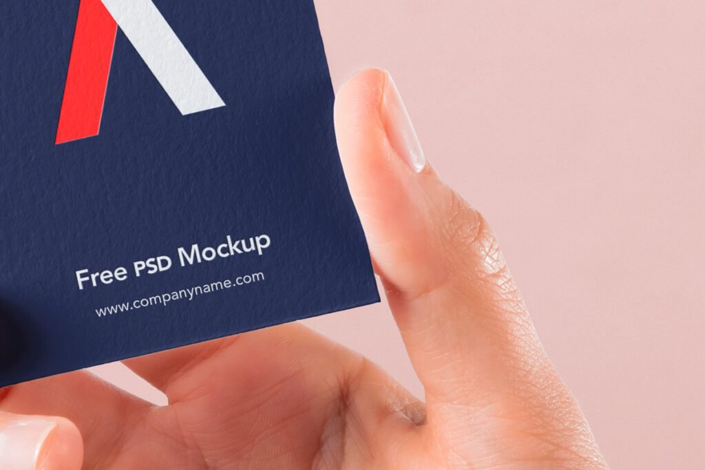 Vertical Business Card Mockup