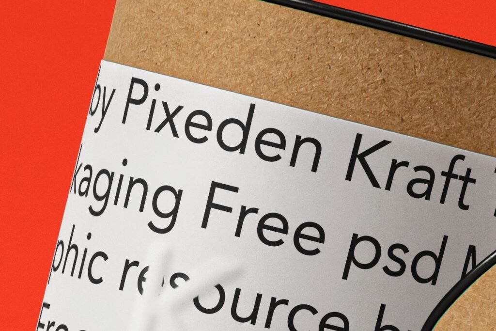 kraft container mockup