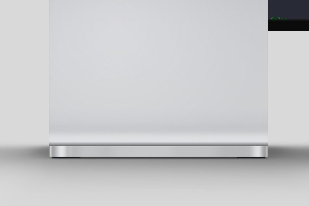 Blank desktop monitor screen mockup on a stand, ready for website or digital content presentation.