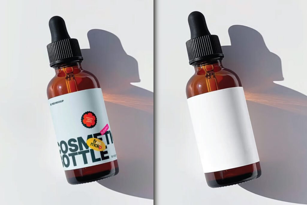 Two Glass Dropper Bottle Mockups