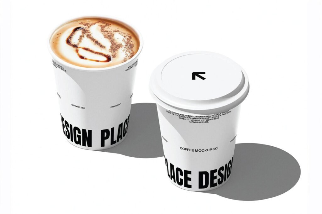 wo Paper Coffee Cup Mockups Branding