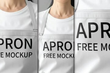 White Women Apron Mockup close-up