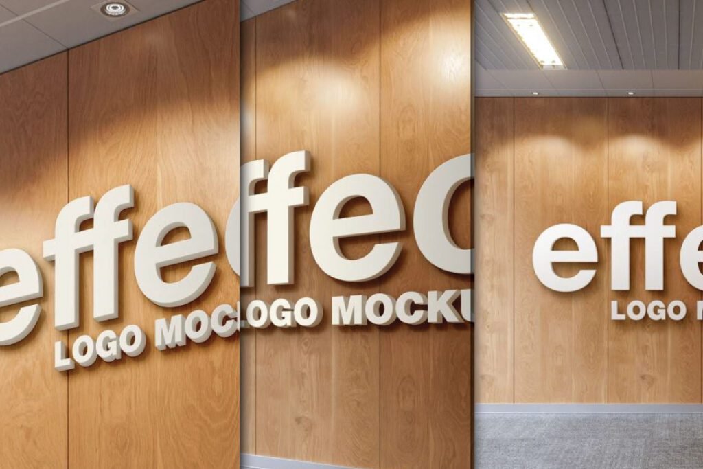 Best Best Office Interior Logo Mockup PSD