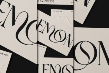 A collection of Embossed Business Card Mockup